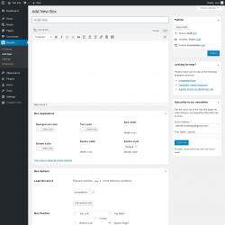 Page screenshot: Boxzilla &rarr; Add New