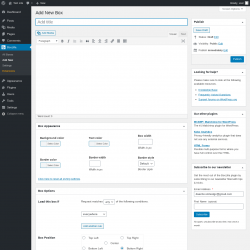 Page screenshot: Boxzilla &rarr; Add New