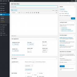 Page screenshot: Boxzilla &rarr; Add New