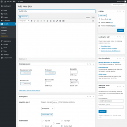 Page screenshot: Boxzilla &rarr; Add New