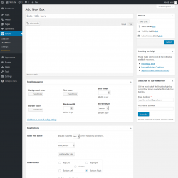 Page screenshot: Boxzilla &rarr; Add New