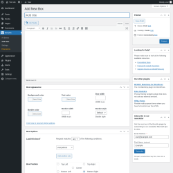 Page screenshot: Boxzilla &rarr; Add New