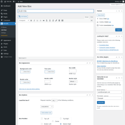 Page screenshot: Boxzilla &rarr; Add New