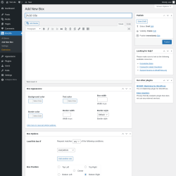 Page screenshot: Boxzilla &rarr; Add New Box