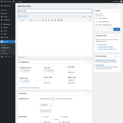 Page screenshot: Boxzilla &rarr; Add New Box