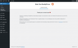 Page screenshot: Dashboard → Beta Test BuddyPress