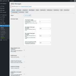 Page screenshot: Better Messages → Customization