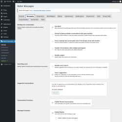 Page screenshot: Better Messages → Messaging