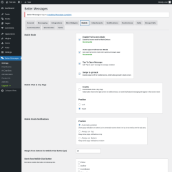 Page screenshot: Better Messages → Mobile