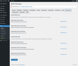 Page screenshot: Better Messages &rarr; Group Calls