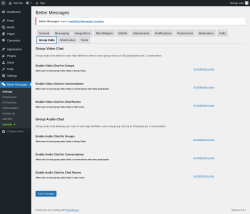 Page screenshot: Better Messages &rarr; Group Calls