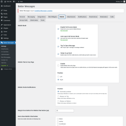 Page screenshot: Better Messages &rarr; Mobile