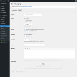 Page screenshot: Better Messages &rarr; Bulk Messaging