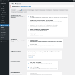 Page screenshot: Better Messages &rarr; Messaging
