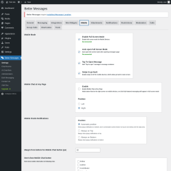 Page screenshot: Better Messages &rarr; Mobile