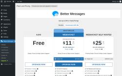 Page screenshot: Better Messages &rarr; Upgrade&nbsp;&nbsp;➤