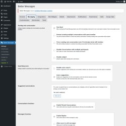 Page screenshot: Better Messages → Messaging