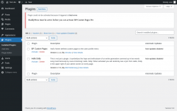 Page screenshot: Plugins ‹ Test site — WordPress