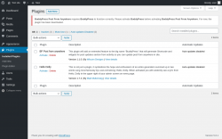Page screenshot: Plugins &lsaquo; Test site &mdash; WordPress