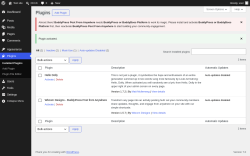 Page screenshot: Plugins &lsaquo; Test site &mdash; WordPress