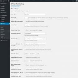 Page screenshot: Settings → BP Site Post