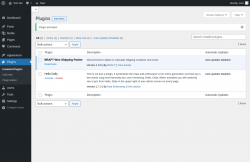 Page screenshot: Plugins &lsaquo; Test site &mdash; WordPress