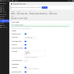 Page screenshot: Brainwerk SEO Suite &rarr; 
                                    Privacy / GDPR                                