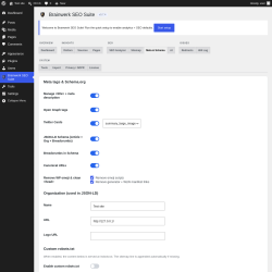 Page screenshot: Brainwerk SEO Suite &rarr; 
                                    Meta & Schema                                