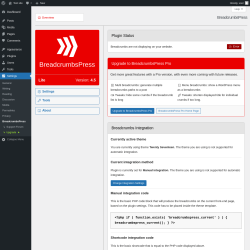 Page screenshot: Settings → BreadcrumbsPress