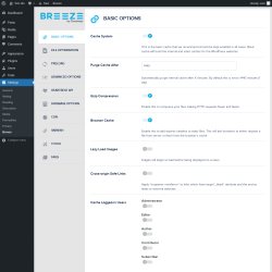 Page screenshot: Settings &rarr; Breeze