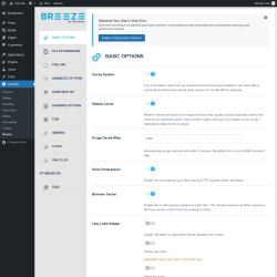 Page screenshot: Settings &rarr; Breeze