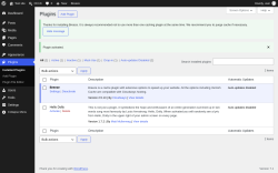 Page screenshot: Plugins &lsaquo; Test site &mdash; WordPress