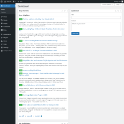 Page screenshot: Dashboard ‹ Test site — WordPress