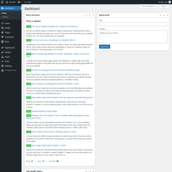 Page screenshot: Dashboard ‹ Test site — WordPress