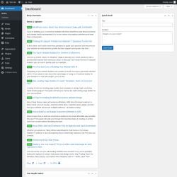 Page screenshot: Dashboard ‹ Test site — WordPress