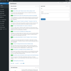 Page screenshot: Dashboard ‹ Test site — WordPress