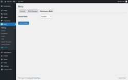 Page screenshot: Brizy → Maintenance Mode