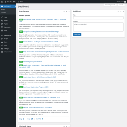 Page screenshot: Dashboard ‹ Test site — WordPress