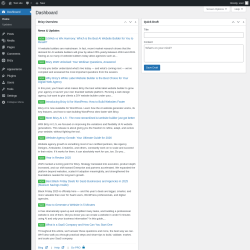 Page screenshot: Dashboard &lsaquo; Test site &mdash; WordPress
