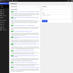 Page screenshot: Dashboard &lsaquo; Test site &mdash; WordPress