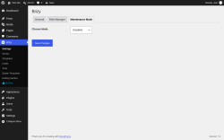 Page screenshot: Brizy &rarr; Maintenance Mode