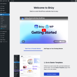 Page screenshot: Brizy &rarr; Getting Started