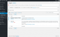 Page screenshot: Plugins &lsaquo; Test site &mdash; WordPress