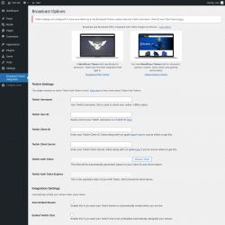 Page screenshot: Broadcast Twitch Integration