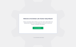 Page screenshot: Broken Link Checker &rsaquo; Setup Wizard