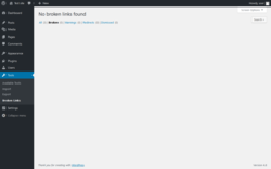 Page screenshot: Tools &rarr; Broken Links