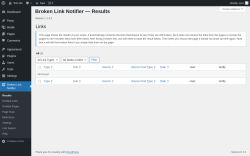 Page screenshot: Broken Link Notifier