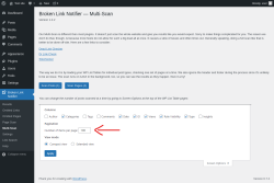 Page screenshot: Broken Link Notifier &rarr; Multi-Scan