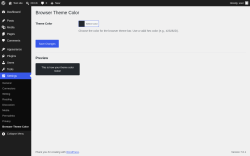 Page screenshot: Settings &rarr; Browser Theme Color