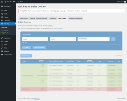 Page screenshot: Split Pay &rarr; 
									Bulk Editor								